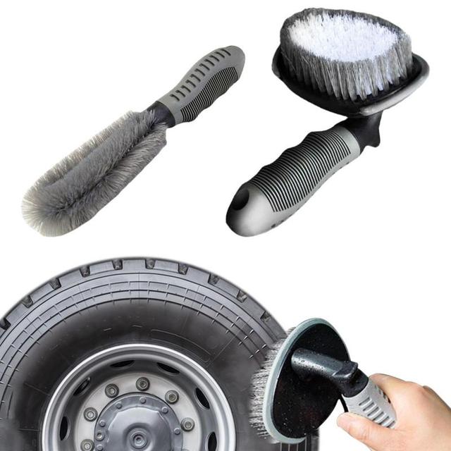 Car Wheel Cleaning Brush Kit 2pcs Wheel Tire Brush Set For Cleaning Wheels  Multipurpose Brush For Cleaning Wheels Rims - AliExpress